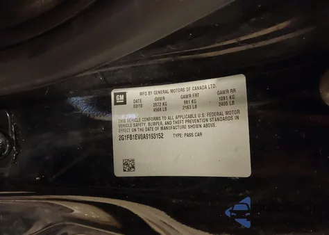 2010 Chevrolet Camaro 1Lt from USA, damaged, VIN 2G1FB1EV0A9193152